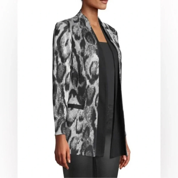 Misook "Snow Leopard" knit jacket Large - Picture 11 of 12